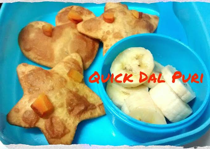Quick Dal Puri (Kids snack ideas)