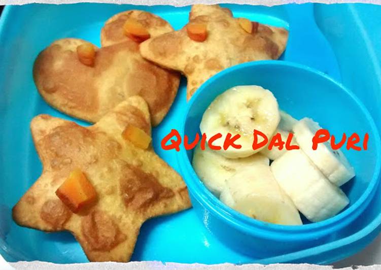 Steps to Prepare Any-night-of-the-week Quick Dal Puri (Kids snack ideas)