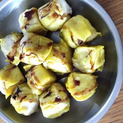 A picture of Siomai in Sweet Soy Sauce.