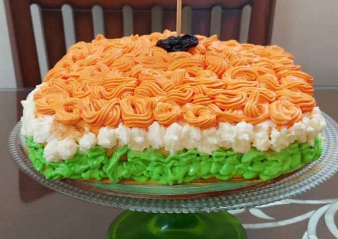 TRICOLOR Independence Day Cake Half kg. Buy TRICOLOR Independence Day Cake  online - WarmOven