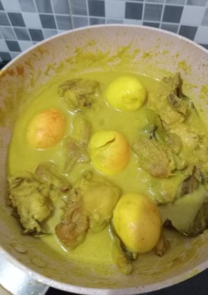 Foto resep Opor ayam Telur santan kara