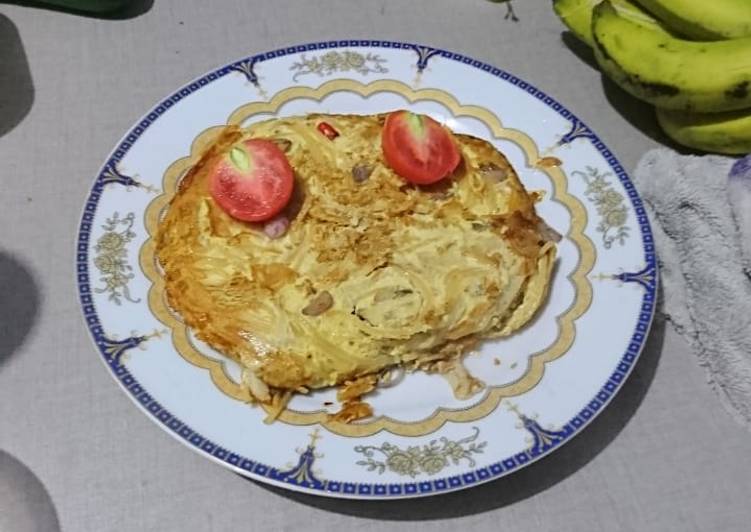 WAJIB DICOBA! Inilah Resep Omelete Spagetti Jamur Pasti Berhasil