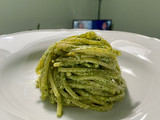 Chitarra di pesto con formaggio di fossa e Philadelphia