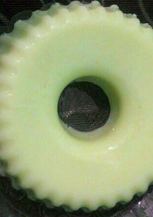 Foto resep Puding susu sirup melon