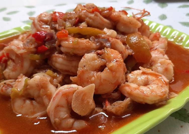 Udang Saus Asam Manis Pedas (minim bumbu)