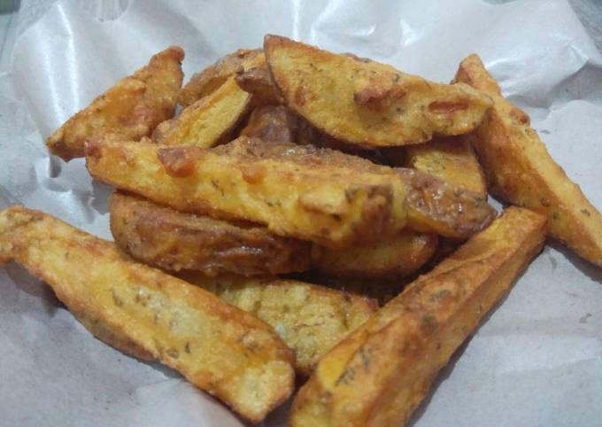 Resep Potato Wedges tepung basah (sederhana) Anti Gagal