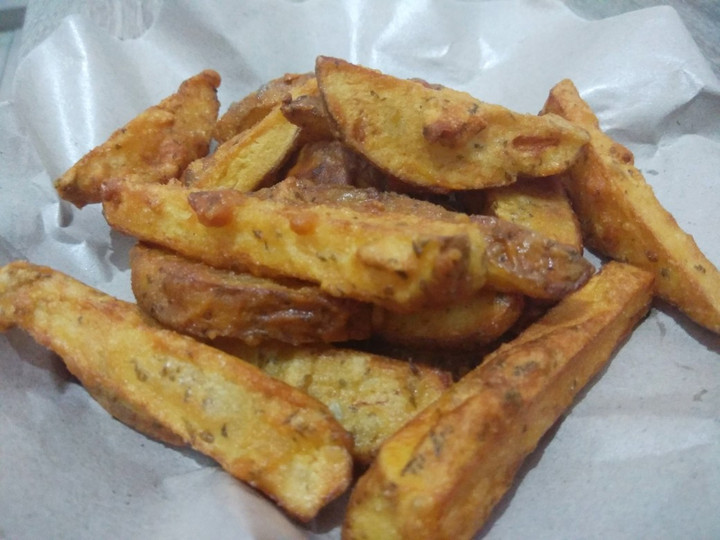 Resep Potato Wedges tepung basah (sederhana) Anti Gagal