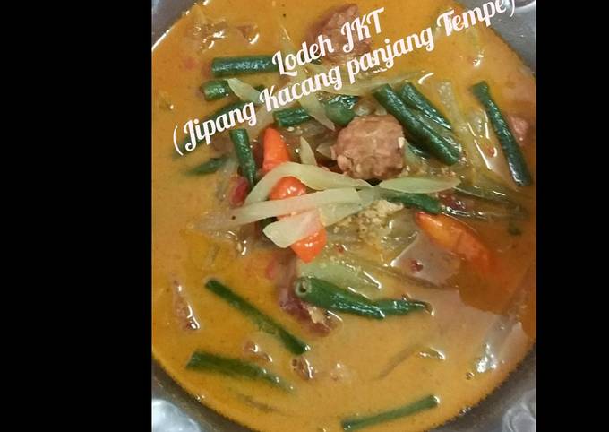 Resep Lodeh JKT (Jipang Kacang panjang Tempe) Anti Gagal