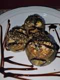 Alcachofas rellenas de gambas rojas