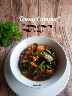 Foto resep Oseng Campur (kacang panjang kikil,tempe)