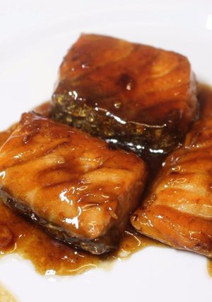 Hình của món Cá hồi sốt Teriyaki cho người lười.