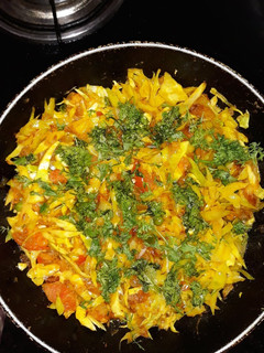 A picture of Cabbage sabji.