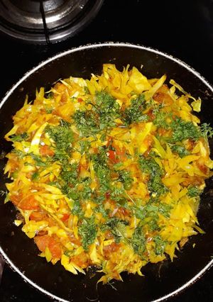 A picture of Cabbage sabji.