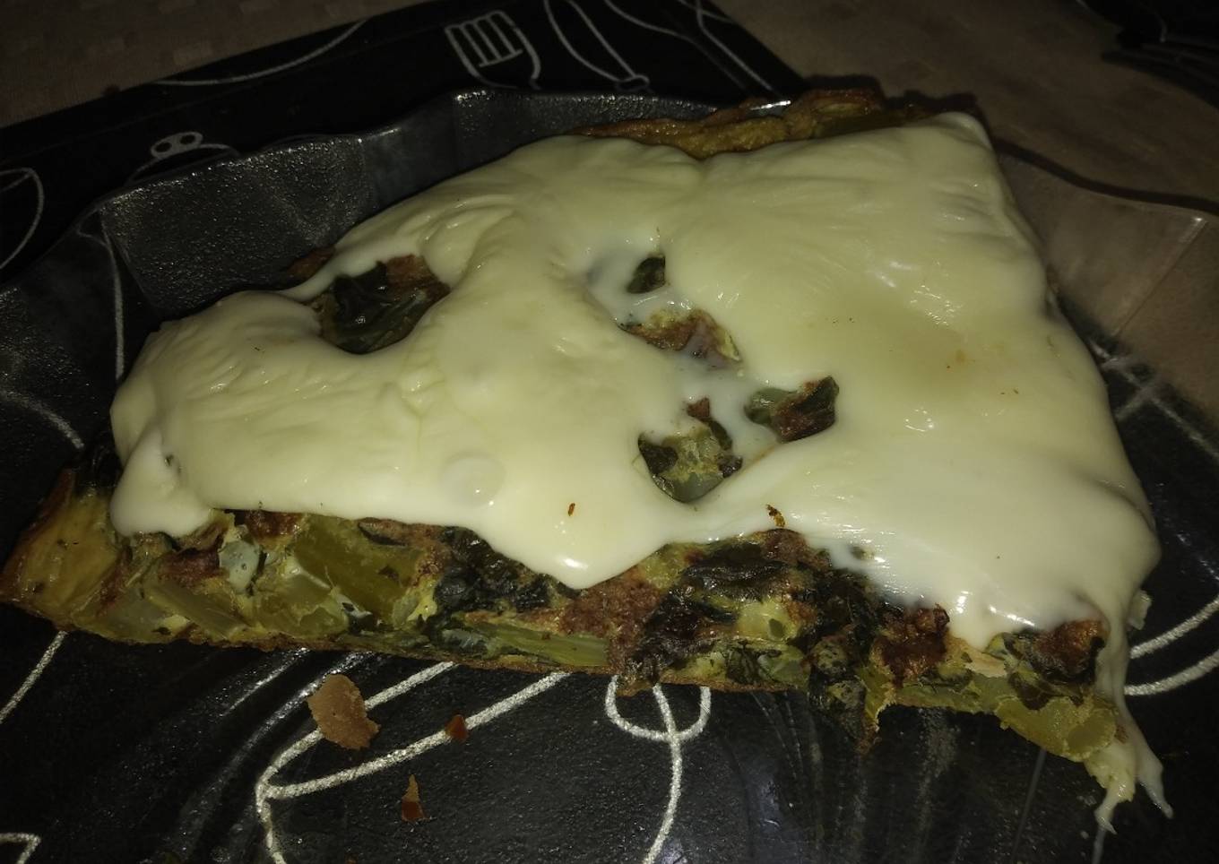 Tortilla de hojas de brócoli