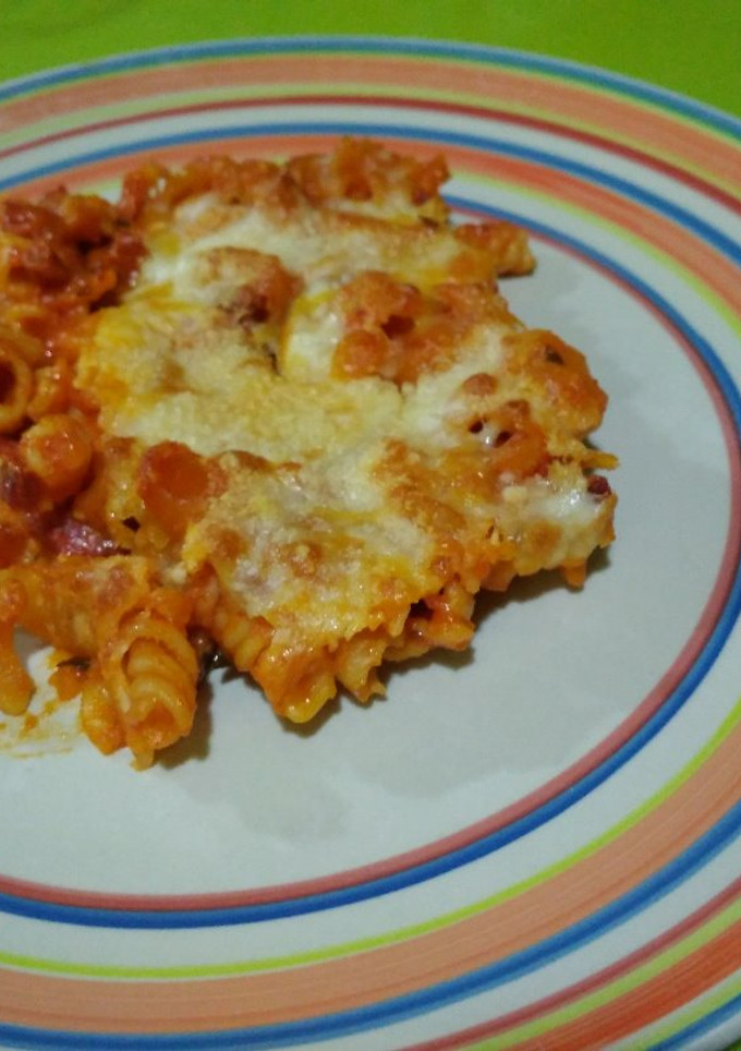 Una foto de Pasta con chorizo express con thermomix