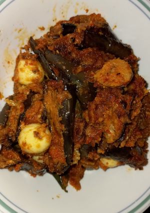Foto resep Terong balado rebon dan telur puyuh
