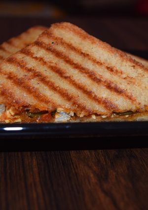 A picture of Grilled Tofu Paneer Sandwich.
