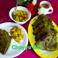 A picture of Palak Paratha.