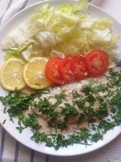 صورة لوصفة سمك مجمد بالطحينة