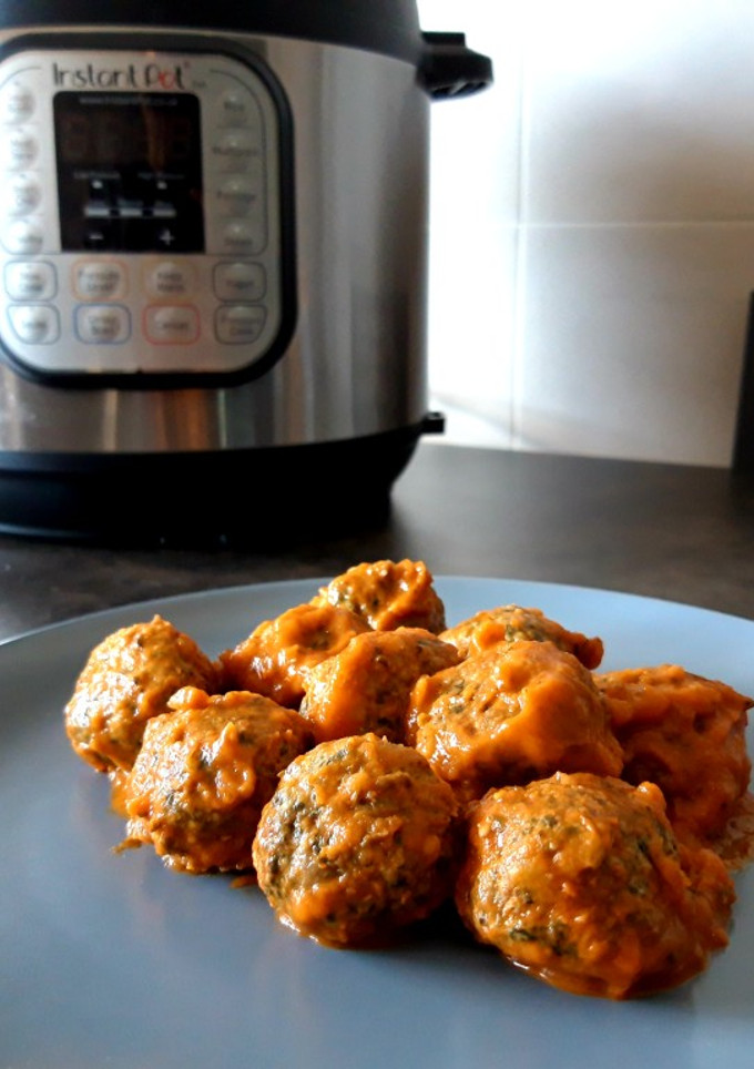 Una foto de Albóndigas de pavo y espinacas en Instant Pot