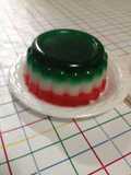 Gelatina tricolor "cóctel patrio"