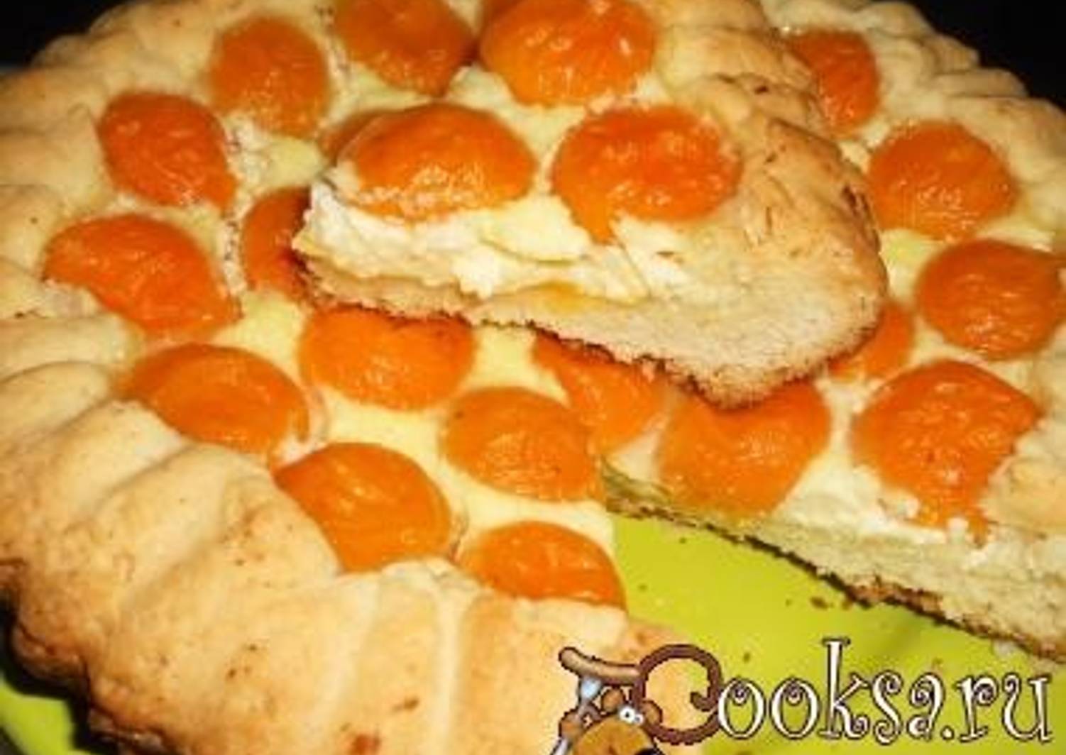 Песочный пирог с абрикосами