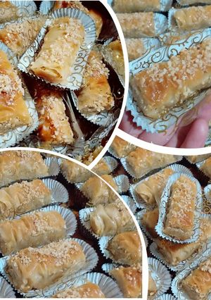 صورة لوصفة بقلاوة المبرومة بعجينة الفيلو الجاهزة 😍😍