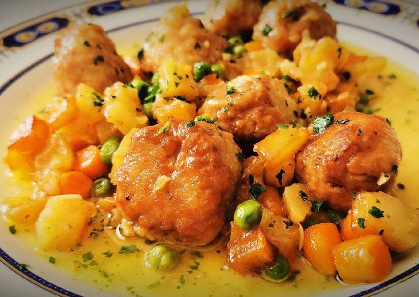 Albóndigas a la jardinera