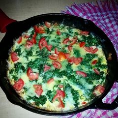 A picture of Frittata with kale.