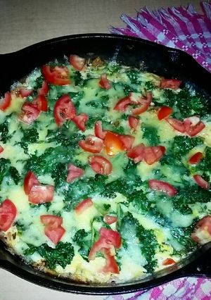 A picture of Frittata with kale.