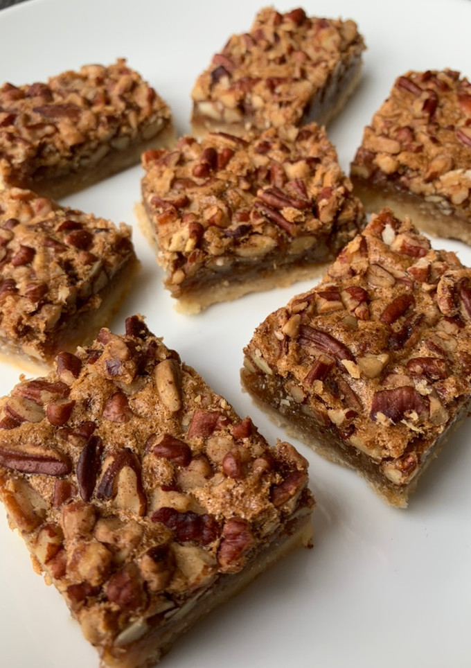 A picture of Maple Pecan Shortbread Bars.