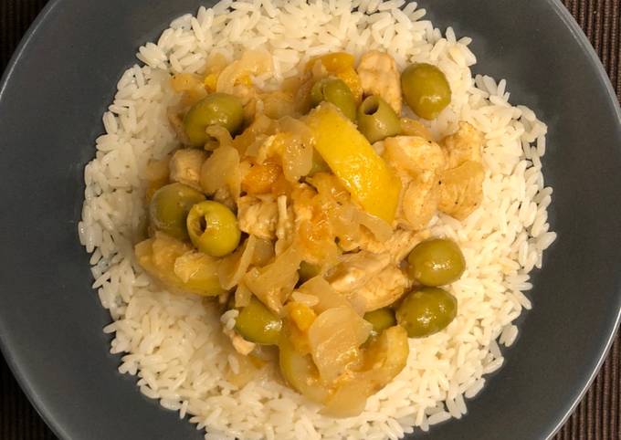 Poulet au citron et olives