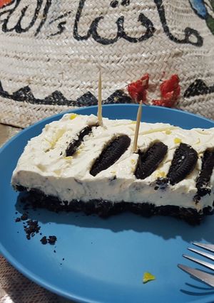A picture of Cream, creamed cheeses and honey dessert.
