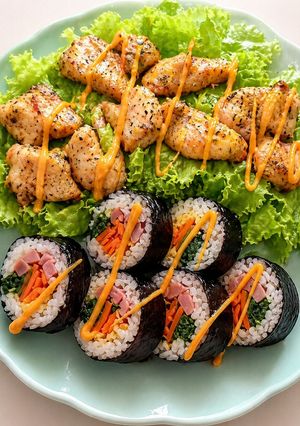 Foto resep Kimbab Ayam Oregano Anak Friendly sebagai Variasi Bekal Bergizi