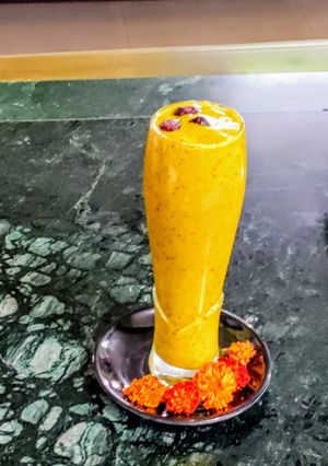 A picture of Mango Chia Seed Lassi.