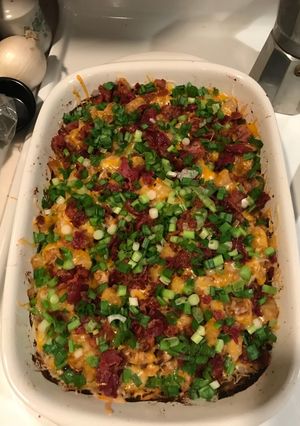 A picture of Ellie's Chicken and Potatoes Casserole.