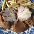 Redondo de pavo relleno de rulo de cabra, manzana y pasas🍗🎄