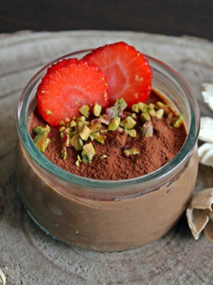 Una foto de Natillas saludables de chocolate