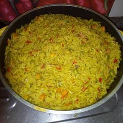 A picture of Jollof rice.