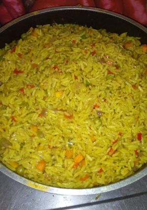 A picture of Jollof rice.