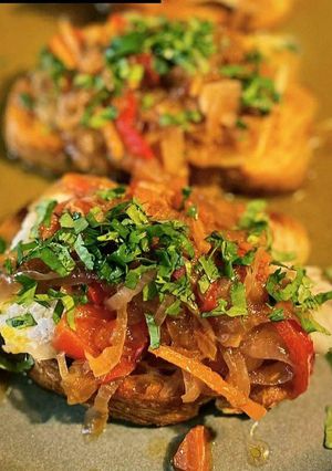 Foto de Tostas de Bacalhau à Escabeche