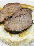 Guancia di Manzo Brasata al Vino Rosso e Polenta