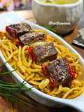 Spaghetti Bolognese With Stuffed Peppers