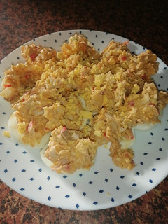 Una foto de Huevos rellenos