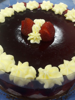 Una foto de Cheesecake de frutillas