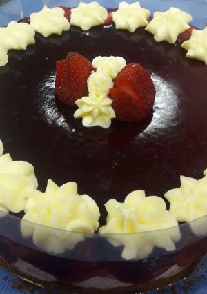 Una foto de Cheesecake de frutillas