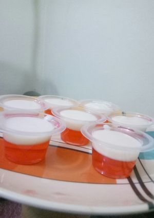 Foto resep Puding strawbery fla susu
