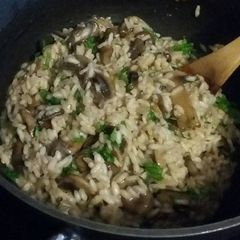 A picture of Mushroom Risotto.