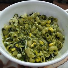 A picture of Pasta in Spinach Bechamel Sauce.