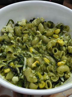 A picture of Pasta in Spinach Bechamel Sauce.